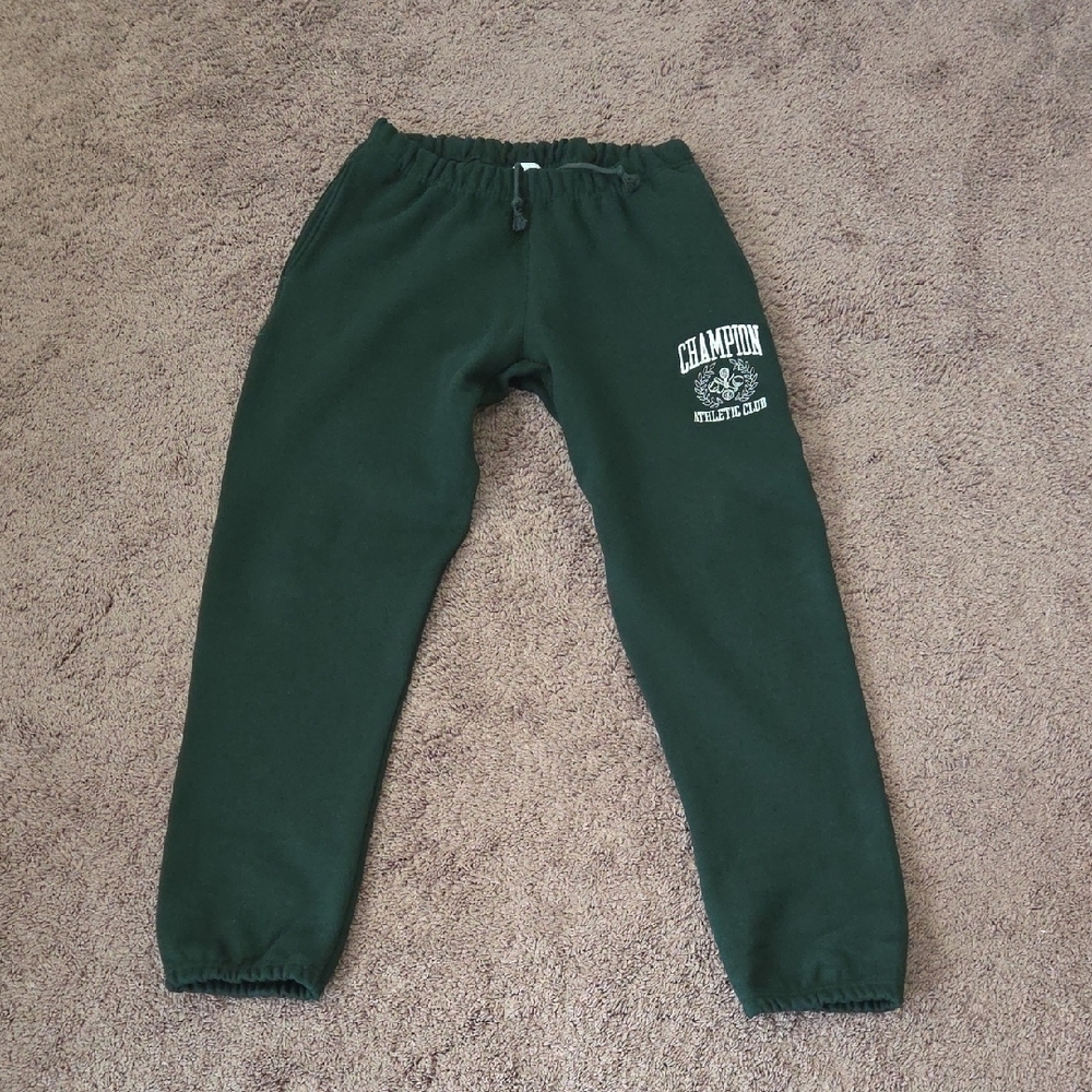 Champion Mens Green Athletic Sweatpants